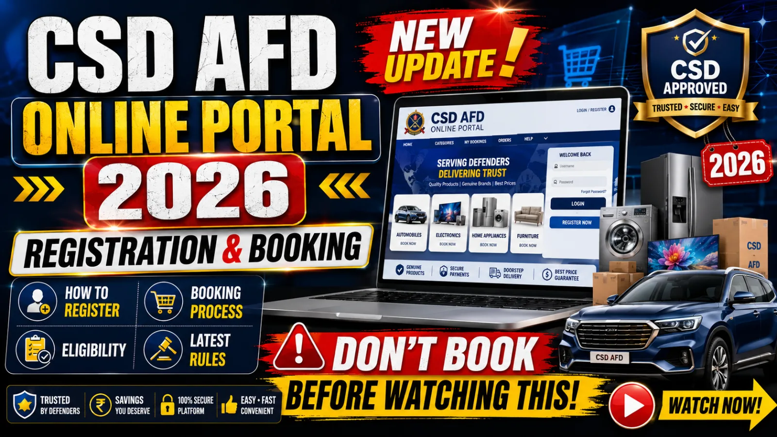 CSD AFD Online Portal 2026: Registration & Booking
