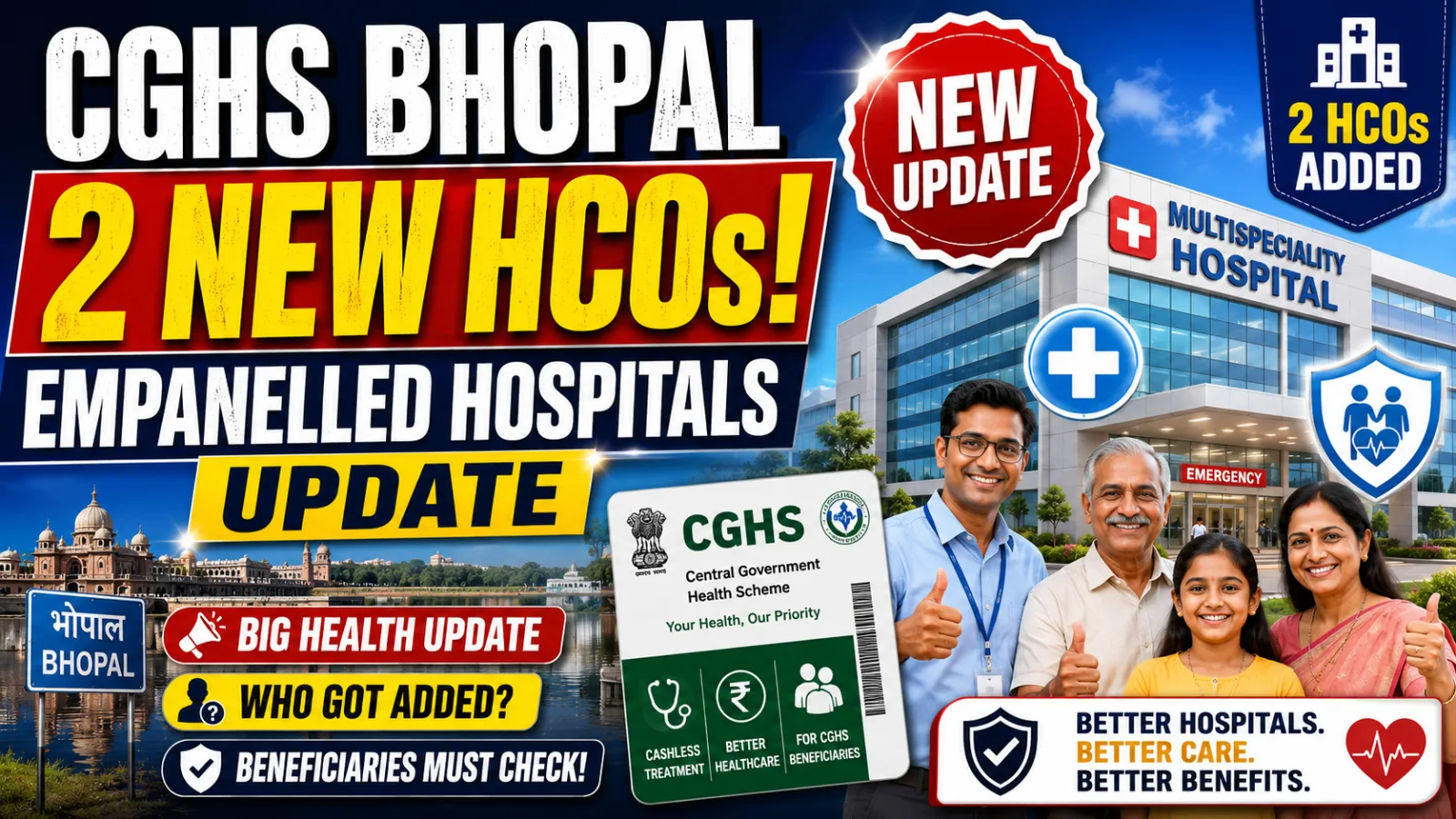 CGHS Bhopal Empanelled Hospitals: 2 New HCOs (July 2026)