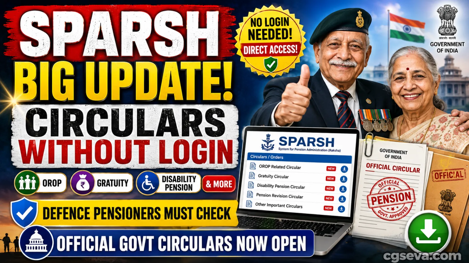SPARSH Portal New Update 2026: Download Pension Circulars Without Login