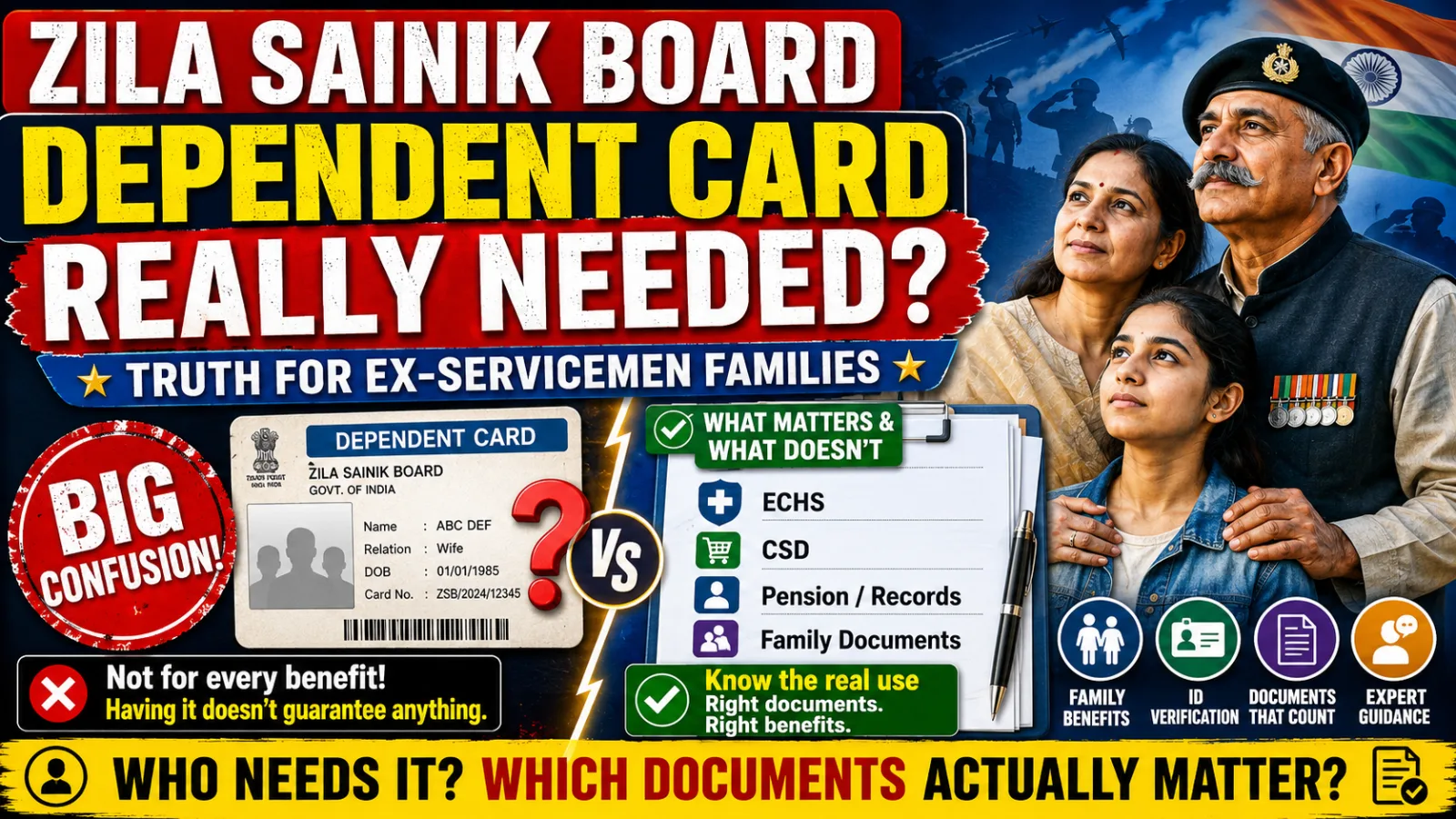 Zila Sainik Board Dependent Card: Is It Really Needed for Your Family?