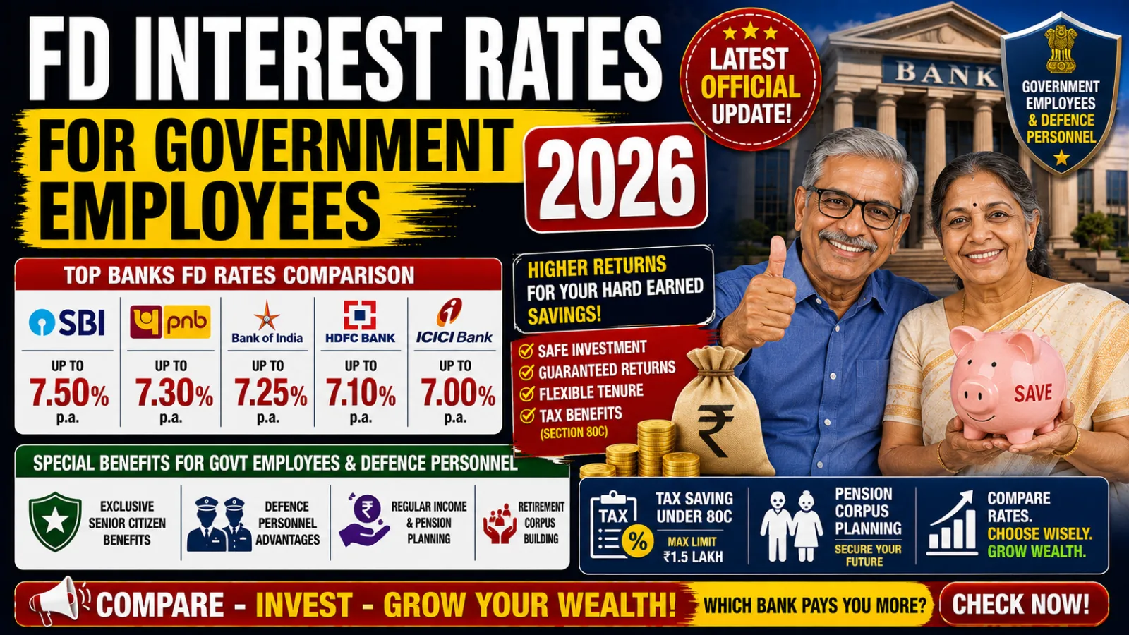 FD Interest Rates for Government Employees 2026