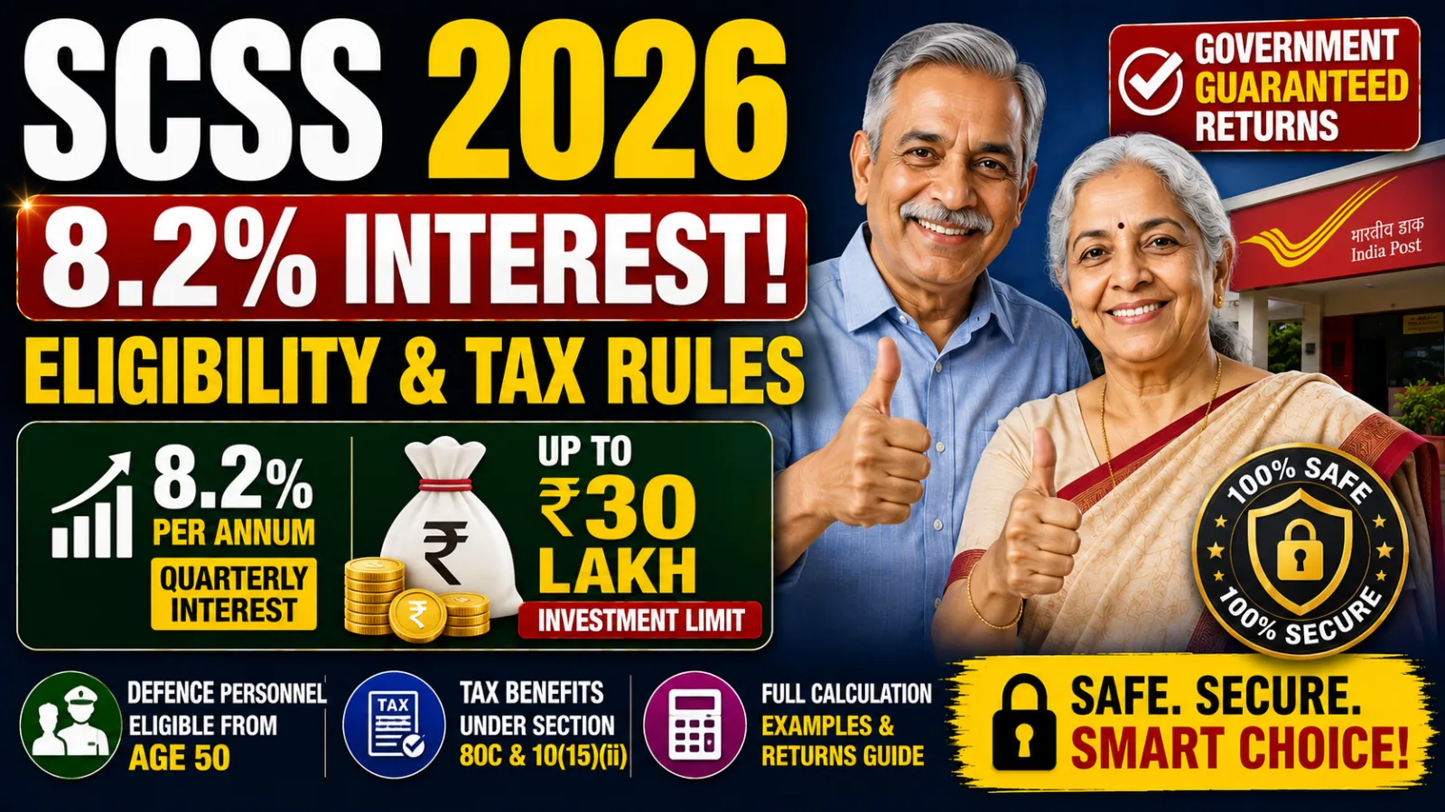 SCSS 2026: 8.2% Interest, Eligibility & Tax Rules